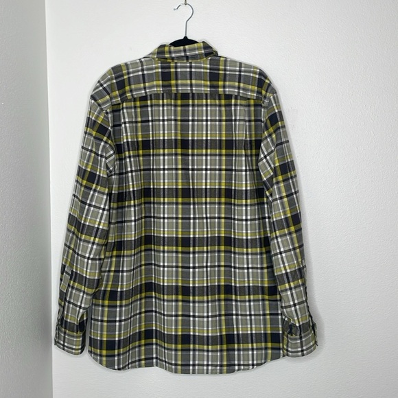 Eddie Bauer Yellow Long Sleeve Plaid Flannel - Picture 5 of 9